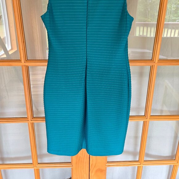 Calvin Klein Teal Sleeveless Sheath Dress Size 8 [B] - Picture 5 of 6